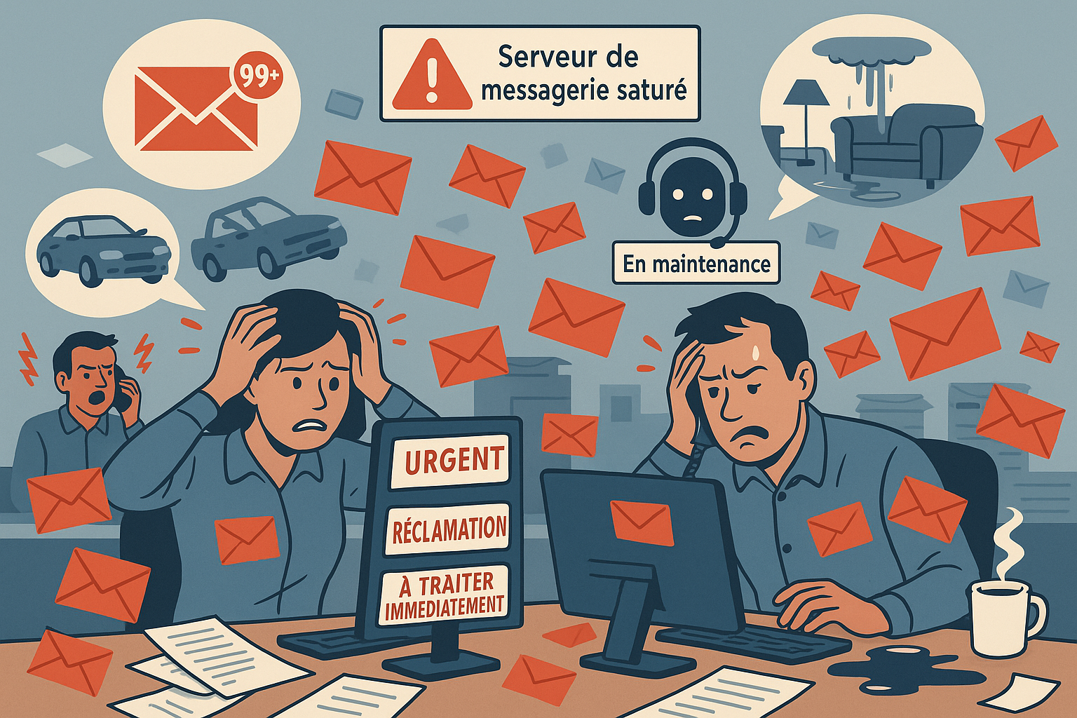 IA m&eacute;tier pour gestion emails des services clients assurance